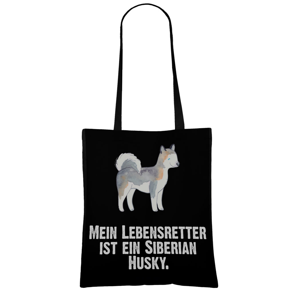 Tragetasche Siberian Husky Lebensretter Beuteltasche, Beutel, Einkaufstasche, Jutebeutel, Stoffbeutel, Hund, Hunderasse, Rassehund, Hundebesitzer, Geschenk, Tierfreund, Schenken, Welpe, Siberian Husky