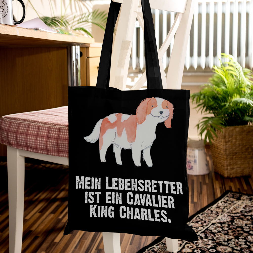 Tragetasche Cavalier King Charles Spaniel Lebensretter Beuteltasche, Beutel, Einkaufstasche, Jutebeutel, Stoffbeutel, Hund, Hunderasse, Rassehund, Hundebesitzer, Geschenk, Tierfreund, Schenken, Welpe, Cavalier King Charles Spaniel