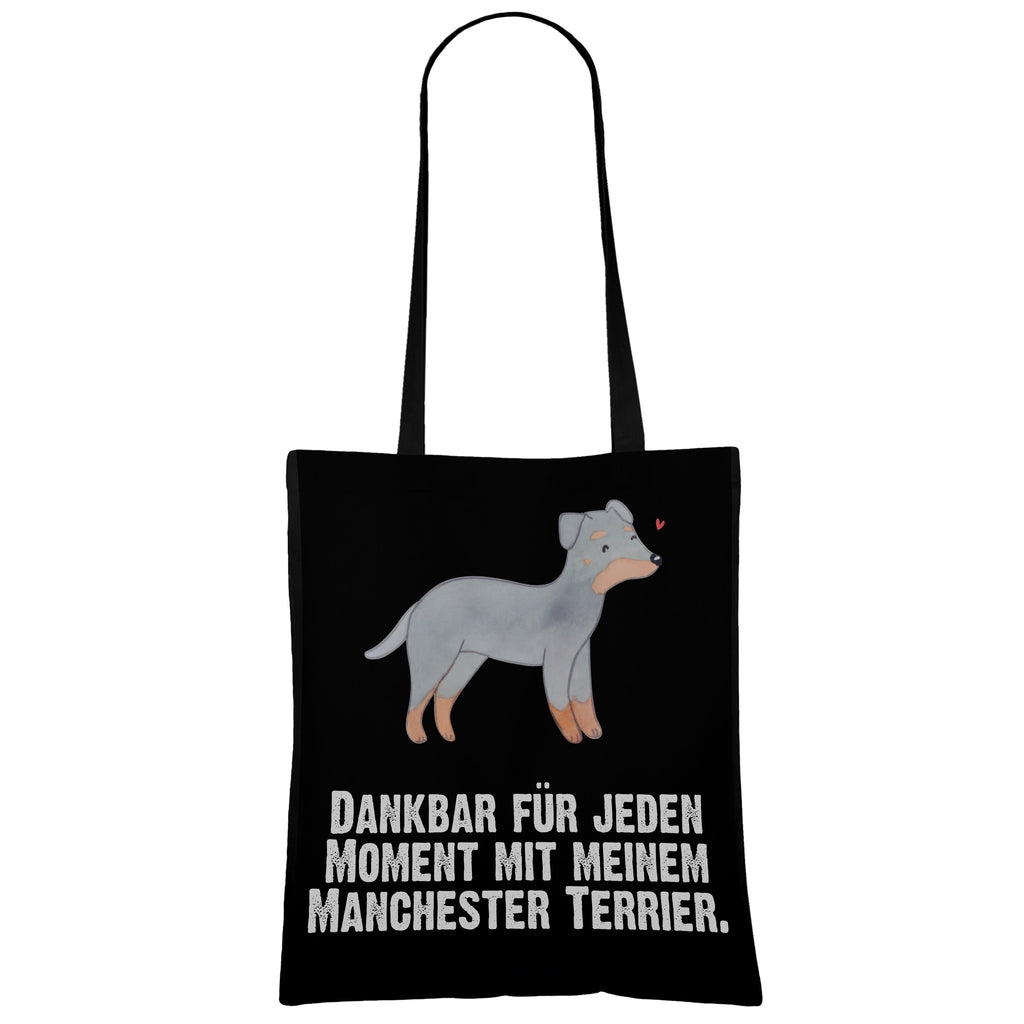 Tragetasche Manchester Terrier Moment Beuteltasche, Beutel, Einkaufstasche, Jutebeutel, Stoffbeutel, Hund, Hunderasse, Rassehund, Hundebesitzer, Geschenk, Tierfreund, Schenken, Welpe, Manchester Terrier