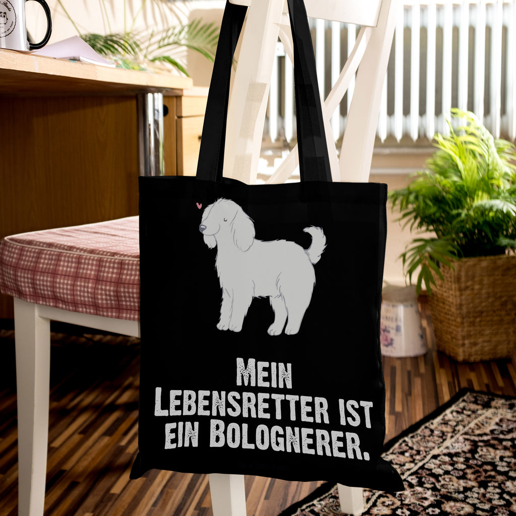 Tragetasche Bologneser Lebensretter Beuteltasche, Beutel, Einkaufstasche, Jutebeutel, Stoffbeutel, Hund, Hunderasse, Rassehund, Hundebesitzer, Geschenk, Tierfreund, Schenken, Welpe, Bologneser