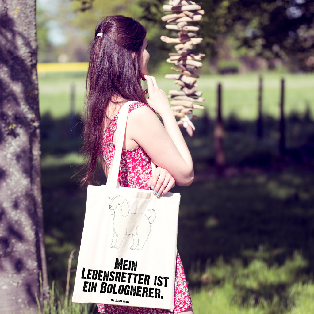 Tragetasche Bologneser Lebensretter Beuteltasche, Beutel, Einkaufstasche, Jutebeutel, Stoffbeutel, Hund, Hunderasse, Rassehund, Hundebesitzer, Geschenk, Tierfreund, Schenken, Welpe, Bologneser