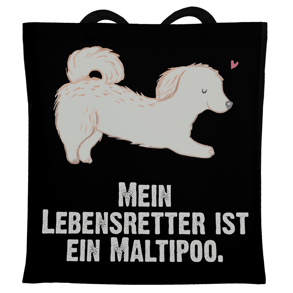 Tragetasche Maltipoo Lebensretter Beuteltasche, Beutel, Einkaufstasche, Jutebeutel, Stoffbeutel, Hund, Hunderasse, Rassehund, Hundebesitzer, Geschenk, Tierfreund, Schenken, Welpe, Maltipoo, Kreuzung, Mischling