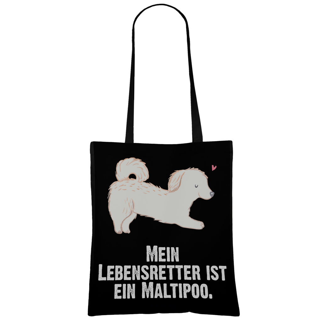 Tragetasche Maltipoo Lebensretter Beuteltasche, Beutel, Einkaufstasche, Jutebeutel, Stoffbeutel, Hund, Hunderasse, Rassehund, Hundebesitzer, Geschenk, Tierfreund, Schenken, Welpe, Maltipoo, Kreuzung, Mischling