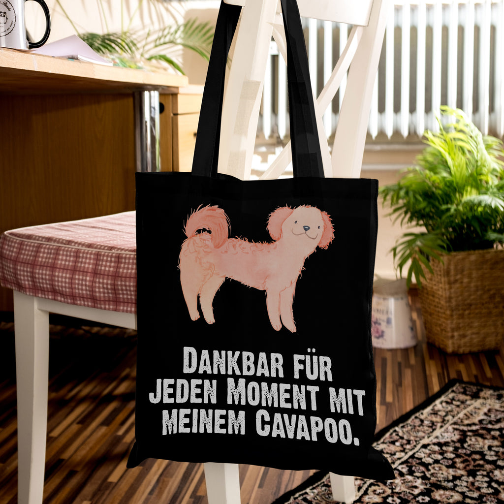 Tragetasche Cavapoo Moment Beuteltasche, Beutel, Einkaufstasche, Jutebeutel, Stoffbeutel, Hund, Hunderasse, Rassehund, Hundebesitzer, Geschenk, Tierfreund, Schenken, Welpe, Cavapoo, Cavoodle