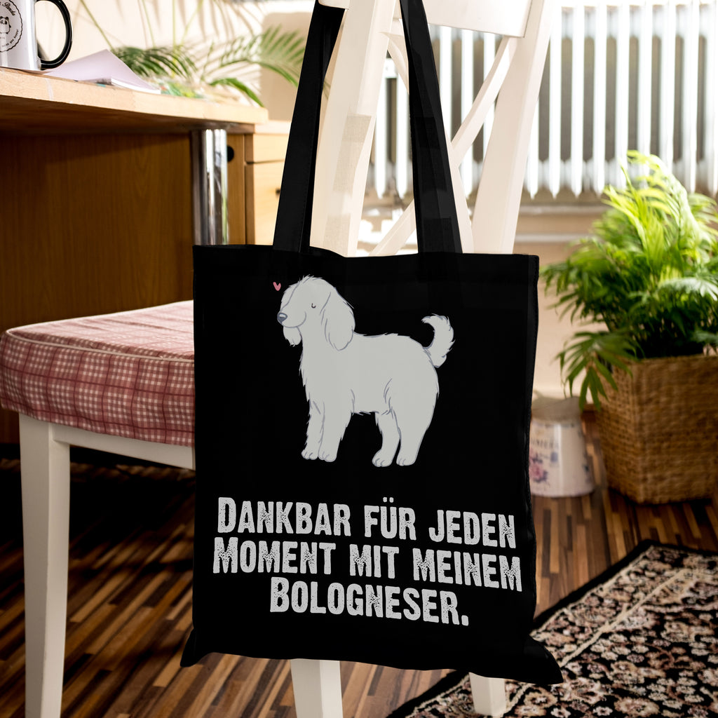 Tragetasche Bologneser Moment Beuteltasche, Beutel, Einkaufstasche, Jutebeutel, Stoffbeutel, Hund, Hunderasse, Rassehund, Hundebesitzer, Geschenk, Tierfreund, Schenken, Welpe, Bologneser