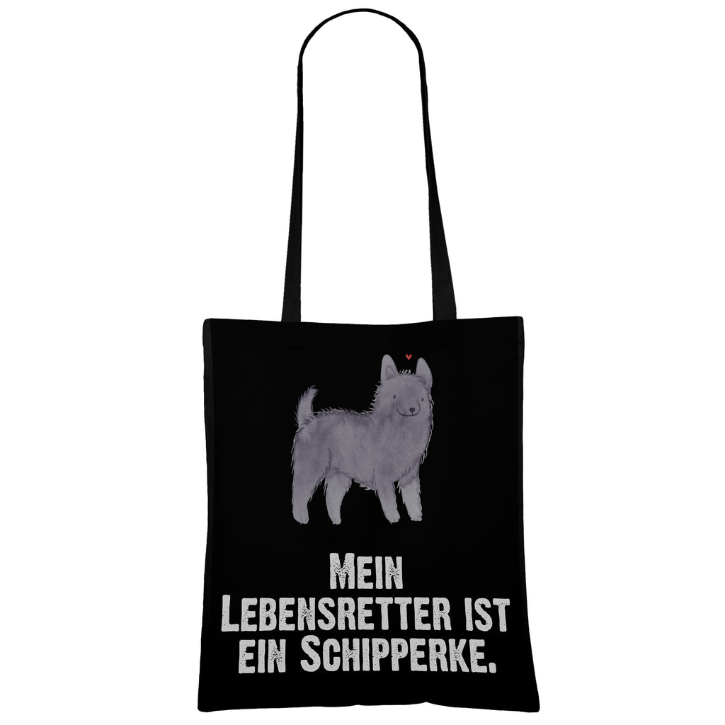 Tragetasche Schipperke Lebensretter Beuteltasche, Beutel, Einkaufstasche, Jutebeutel, Stoffbeutel, Hund, Hunderasse, Rassehund, Hundebesitzer, Geschenk, Tierfreund, Schenken, Welpe, Schipperke, belgische Hunderasse