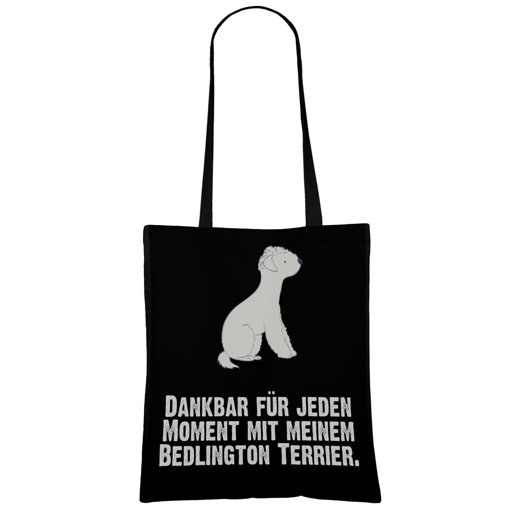 Tragetasche Bedlington Terrier Moment Beuteltasche, Beutel, Einkaufstasche, Jutebeutel, Stoffbeutel, Hund, Hunderasse, Rassehund, Hundebesitzer, Geschenk, Tierfreund, Schenken, Welpe, Bedlington Terrier, Terrier