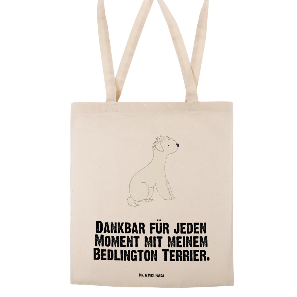 Tragetasche Bedlington Terrier Moment Beuteltasche, Beutel, Einkaufstasche, Jutebeutel, Stoffbeutel, Hund, Hunderasse, Rassehund, Hundebesitzer, Geschenk, Tierfreund, Schenken, Welpe, Bedlington Terrier, Terrier