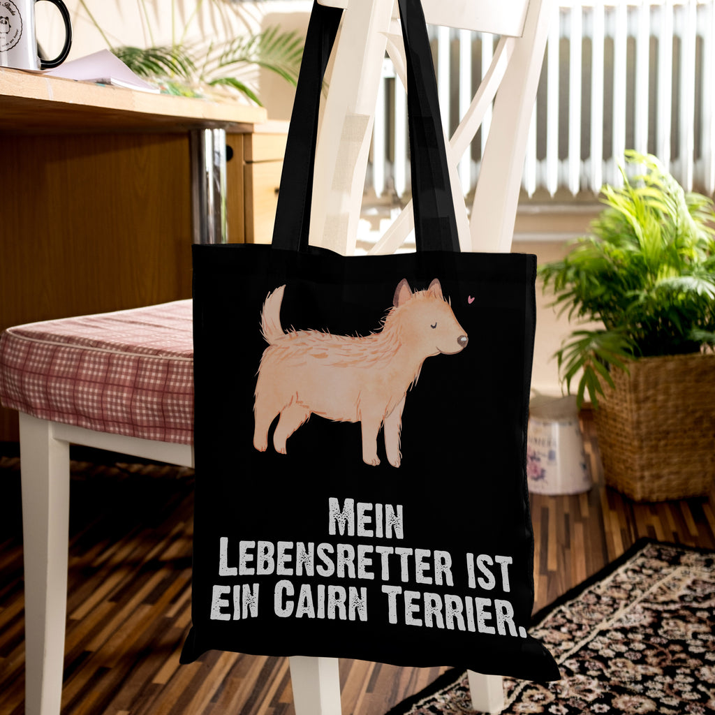 Tragetasche Cairn Terrier Lebensretter Beuteltasche, Beutel, Einkaufstasche, Jutebeutel, Stoffbeutel, Hund, Hunderasse, Rassehund, Hundebesitzer, Geschenk, Tierfreund, Schenken, Welpe, Cairn Terrier
