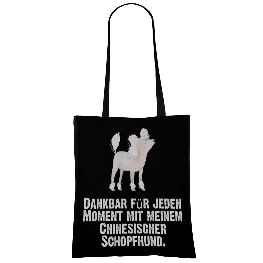 Tragetasche Chinesischer Schopfhund Moment Beuteltasche, Beutel, Einkaufstasche, Jutebeutel, Stoffbeutel, Hund, Hunderasse, Rassehund, Hundebesitzer, Geschenk, Tierfreund, Schenken, Welpe, Chinesischer Schopfhund, Chinese Crested Dog