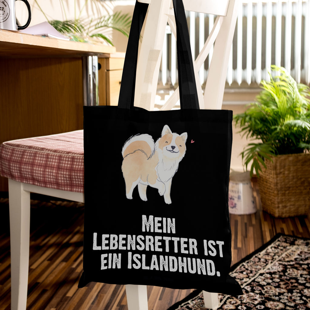 Tragetasche Islandhund Lebensretter Beuteltasche, Beutel, Einkaufstasche, Jutebeutel, Stoffbeutel, Hund, Hunderasse, Rassehund, Hundebesitzer, Geschenk, Tierfreund, Schenken, Welpe, Islandhund, isländischer Schäferhund