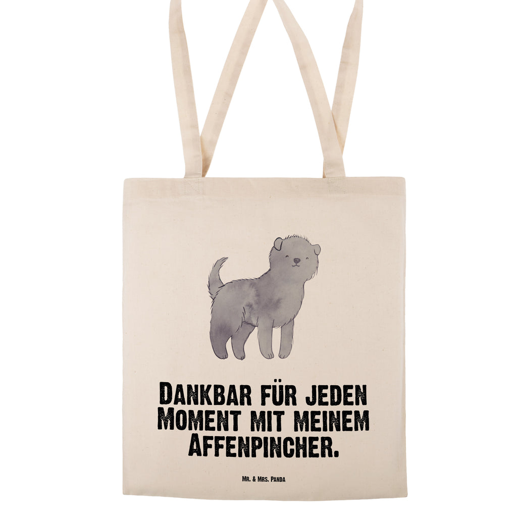 Tragetasche Affenpincher Moment Beuteltasche, Beutel, Einkaufstasche, Jutebeutel, Stoffbeutel, Hund, Hunderasse, Rassehund, Hundebesitzer, Geschenk, Tierfreund, Schenken, Welpe, Affenpincher