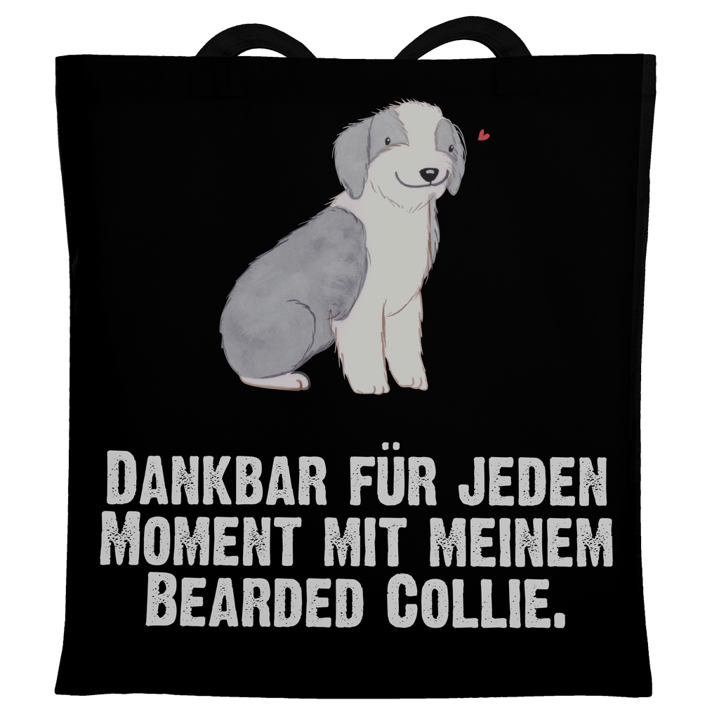 Tragetasche Bearded Collie Moment Beuteltasche, Beutel, Einkaufstasche, Jutebeutel, Stoffbeutel, Hund, Hunderasse, Rassehund, Hundebesitzer, Geschenk, Tierfreund, Schenken, Welpe, Bearded Collie, britischer Hütehund
