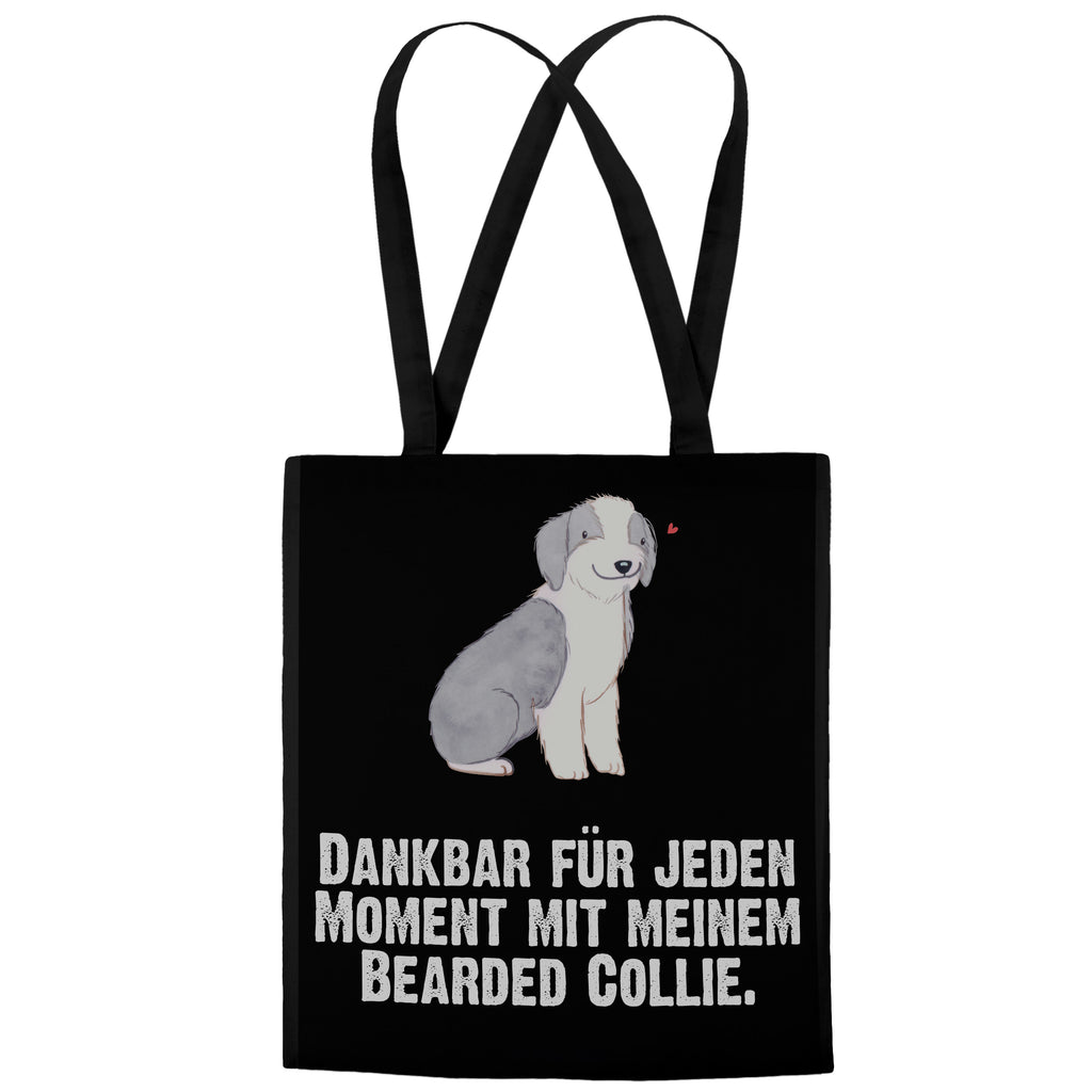 Tragetasche Bearded Collie Moment Beuteltasche, Beutel, Einkaufstasche, Jutebeutel, Stoffbeutel, Hund, Hunderasse, Rassehund, Hundebesitzer, Geschenk, Tierfreund, Schenken, Welpe, Bearded Collie, britischer Hütehund