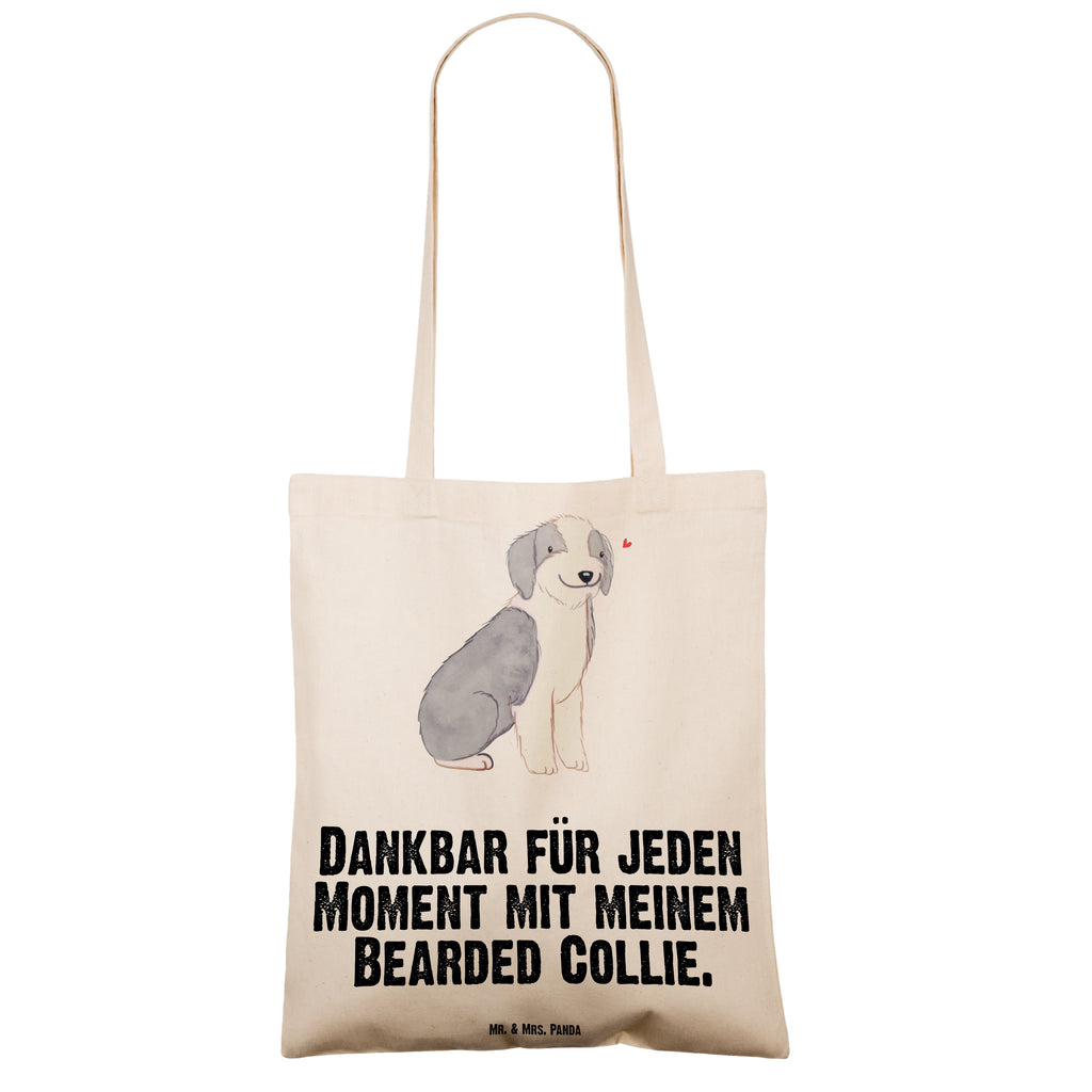 Tragetasche Bearded Collie Moment Beuteltasche, Beutel, Einkaufstasche, Jutebeutel, Stoffbeutel, Hund, Hunderasse, Rassehund, Hundebesitzer, Geschenk, Tierfreund, Schenken, Welpe, Bearded Collie, britischer Hütehund