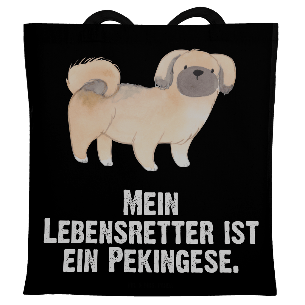 Tragetasche Pekingese Lebensretter Beuteltasche, Beutel, Einkaufstasche, Jutebeutel, Stoffbeutel, Hund, Hunderasse, Rassehund, Hundebesitzer, Geschenk, Tierfreund, Schenken, Welpe, Pekingese, Pekinese, Peking-Palasthund
