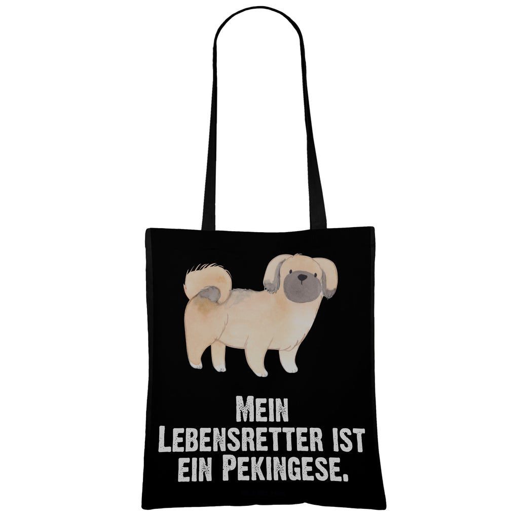 Tragetasche Pekingese Lebensretter Beuteltasche, Beutel, Einkaufstasche, Jutebeutel, Stoffbeutel, Hund, Hunderasse, Rassehund, Hundebesitzer, Geschenk, Tierfreund, Schenken, Welpe, Pekingese, Pekinese, Peking-Palasthund