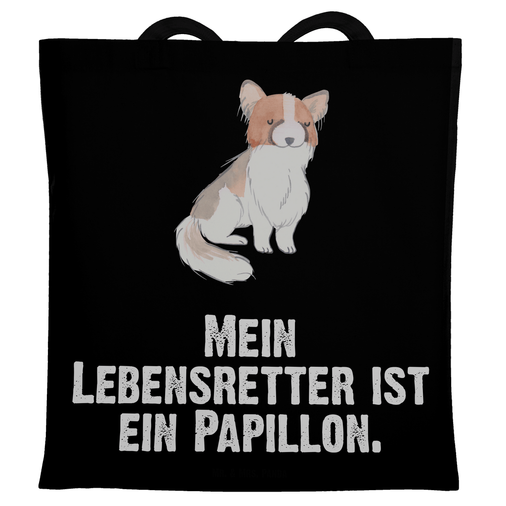 Tragetasche Papillon Lebensretter Beuteltasche, Beutel, Einkaufstasche, Jutebeutel, Stoffbeutel, Hund, Hunderasse, Rassehund, Hundebesitzer, Geschenk, Tierfreund, Schenken, Welpe, Kontinentaler Zwergspaniel, Papillon