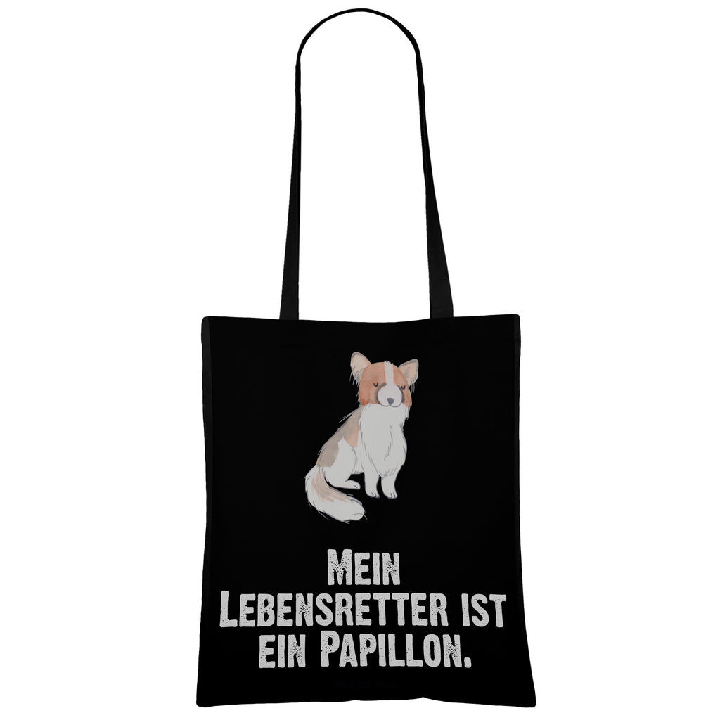 Tragetasche Papillon Lebensretter Beuteltasche, Beutel, Einkaufstasche, Jutebeutel, Stoffbeutel, Hund, Hunderasse, Rassehund, Hundebesitzer, Geschenk, Tierfreund, Schenken, Welpe, Kontinentaler Zwergspaniel, Papillon