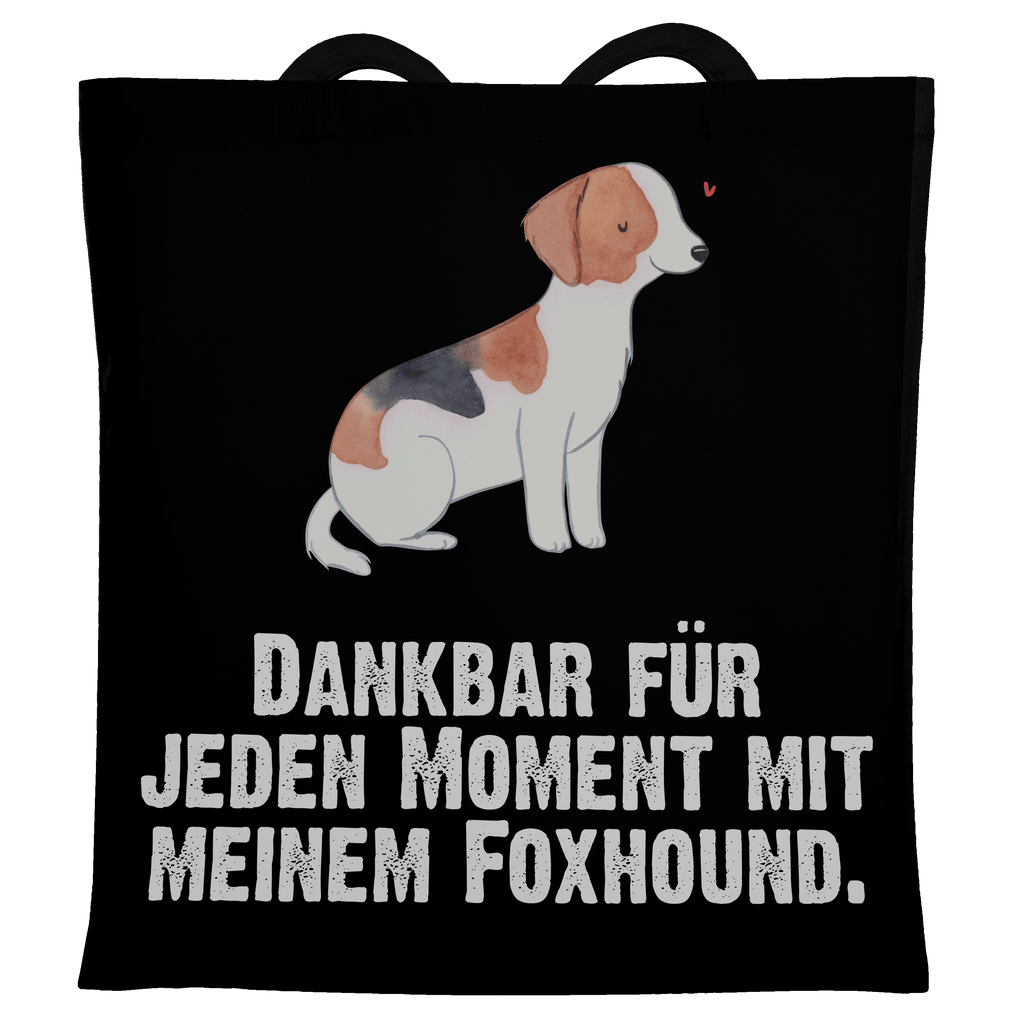 Tragetasche Foxhound Moment Beuteltasche, Beutel, Einkaufstasche, Jutebeutel, Stoffbeutel, Hund, Hunderasse, Rassehund, Hundebesitzer, Geschenk, Tierfreund, Schenken, Welpe, Foxhound, Jagdhund, Laufhund