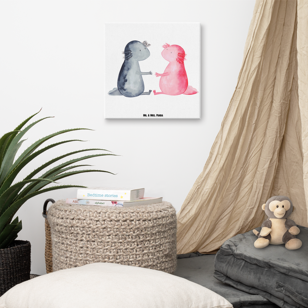Leinwand Bild Axolotl Liebe Leinwand, Bild, Kunstdruck, Wanddeko, Dekoration, Axolotl, Molch, Axolot, Schwanzlurch, Lurch, Lurche, Liebe, große Liebe, Liebesbeweis, Freund, Verlobter, Ehemann, Jahrestag, Valentinstag