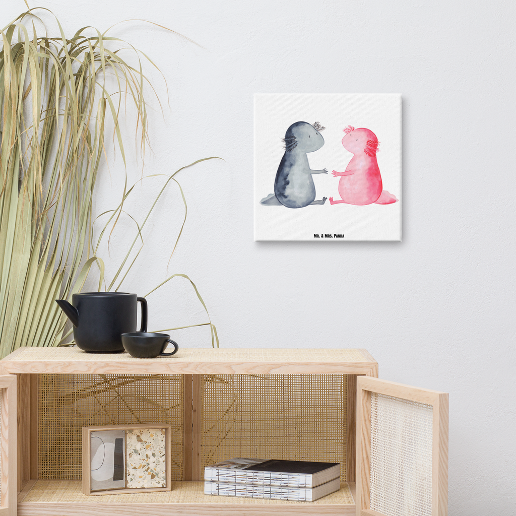 Leinwand Bild Axolotl Liebe Leinwand, Bild, Kunstdruck, Wanddeko, Dekoration, Axolotl, Molch, Axolot, Schwanzlurch, Lurch, Lurche, Liebe, große Liebe, Liebesbeweis, Freund, Verlobter, Ehemann, Jahrestag, Valentinstag