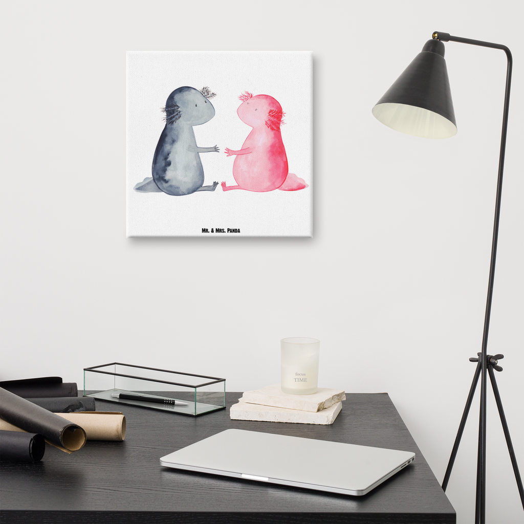 Leinwand Bild Axolotl Liebe Leinwand, Bild, Kunstdruck, Wanddeko, Dekoration, Axolotl, Molch, Axolot, Schwanzlurch, Lurch, Lurche, Liebe, große Liebe, Liebesbeweis, Freund, Verlobter, Ehemann, Jahrestag, Valentinstag