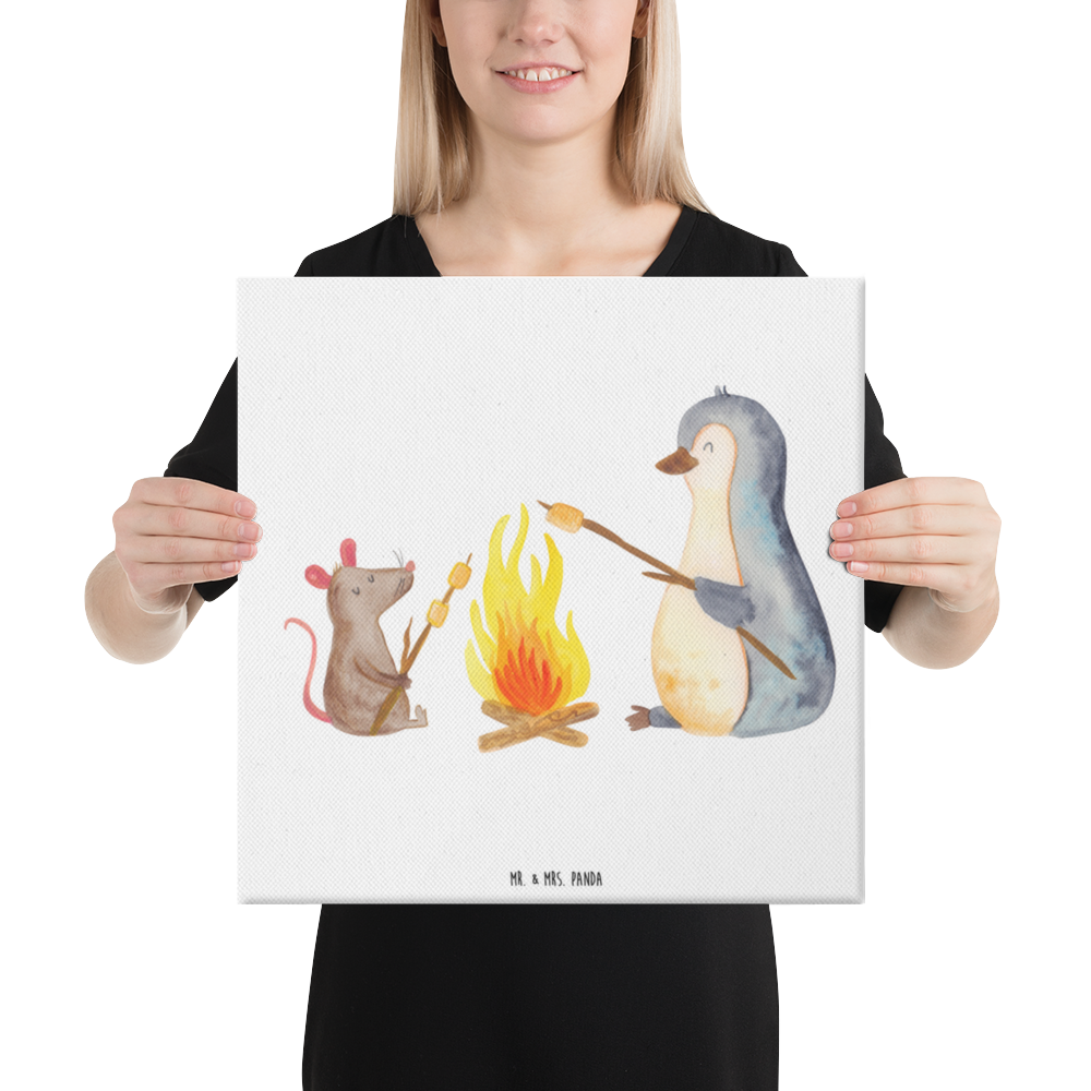 Leinwand Bild Pinguin Lagerfeuer Leinwand, Bild, Kunstdruck, Wanddeko, Dekoration, Pinguin, Maus, Pinguine, Lagerfeuer, Leben, Arbeit, Job, Motivation, Büro, Büroalltag, Lebensspruch, Lebensmotivation, Neustart, Liebe, grillen, Feuer, Marshmallows