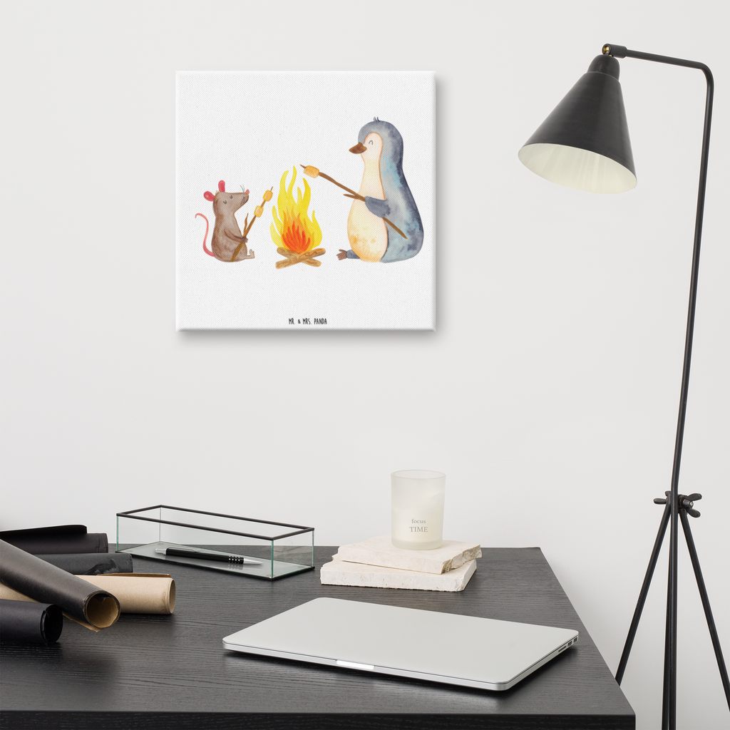 Leinwand Bild Pinguin Lagerfeuer Leinwand, Bild, Kunstdruck, Wanddeko, Dekoration, Pinguin, Maus, Pinguine, Lagerfeuer, Leben, Arbeit, Job, Motivation, Büro, Büroalltag, Lebensspruch, Lebensmotivation, Neustart, Liebe, grillen, Feuer, Marshmallows