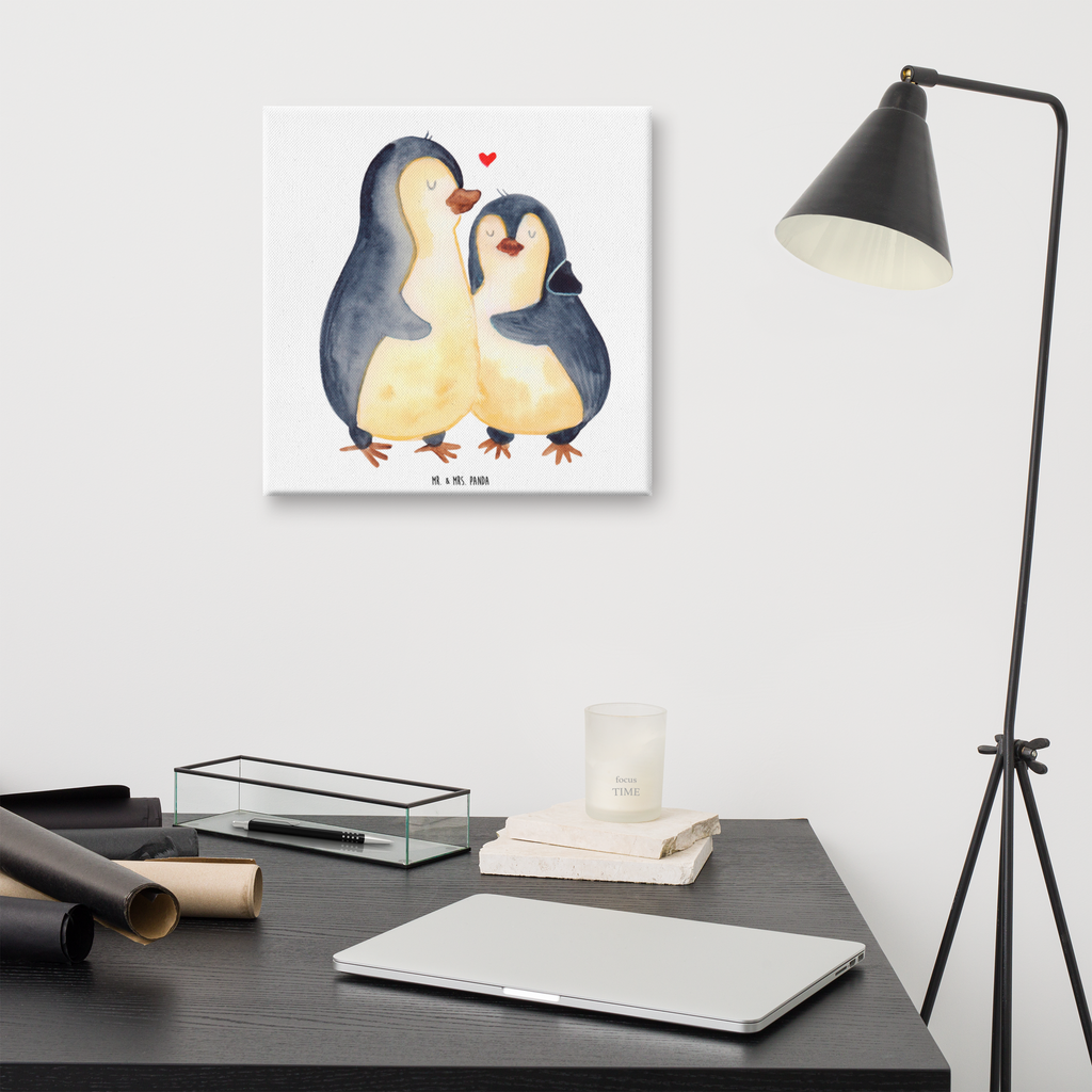 Leinwand Bild Pinguin umarmend Leinwand, Bild, Kunstdruck, Wanddeko, Dekoration, Pinguin, Liebe, Liebespaar, Liebesbeweis, Liebesgeschenk, Verlobung, Jahrestag, Hochzeitstag, Hochzeit, Hochzeitsgeschenk
