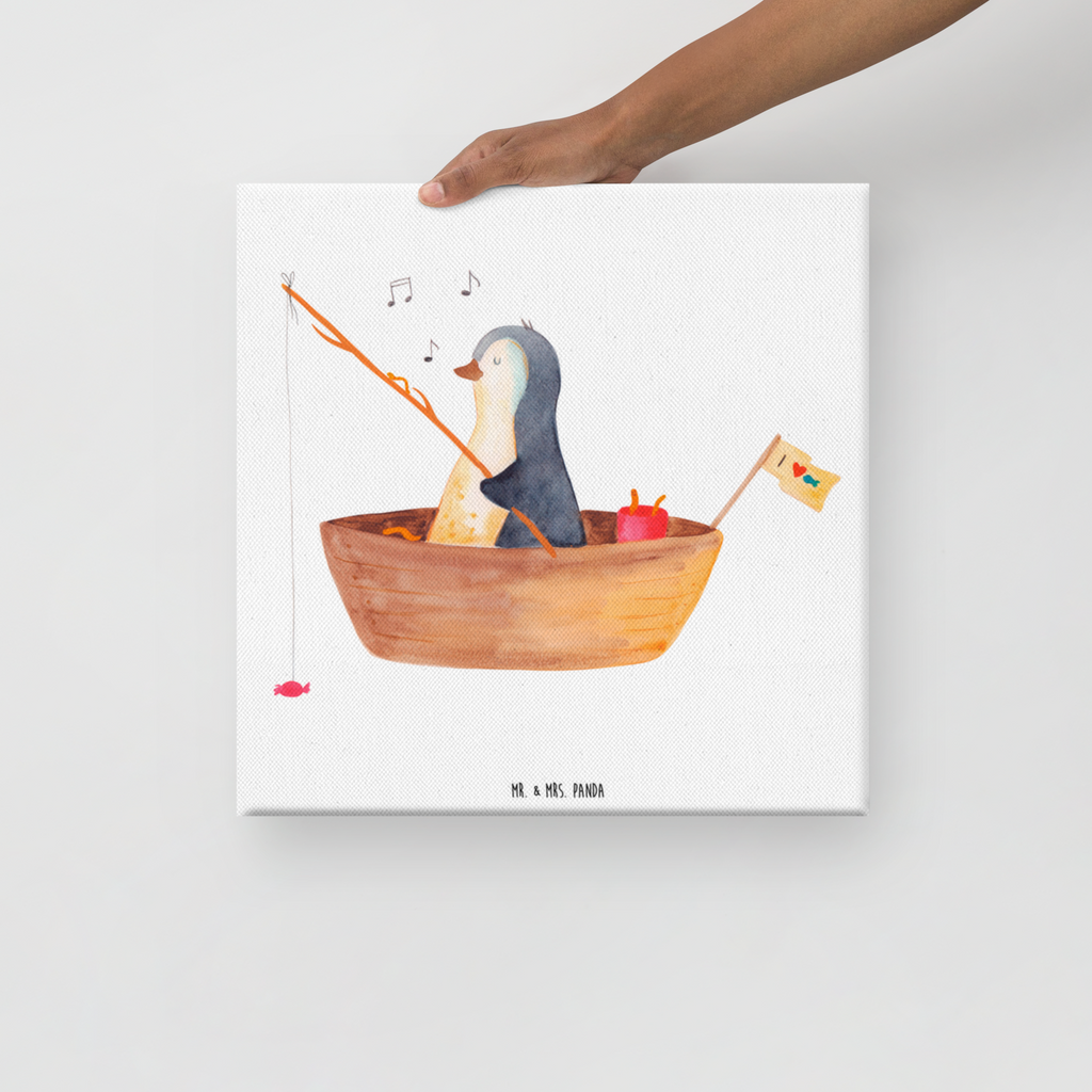 Leinwand Bild Pinguin Angelboot Leinwand, Bild, Kunstdruck, Wanddeko, Dekoration, Pinguin, Pinguine, Angeln, Boot, Angelboot, Lebenslust, Leben, genießen, Motivation, Neustart, Neuanfang, Trennung, Scheidung, Geschenkidee Liebeskummer