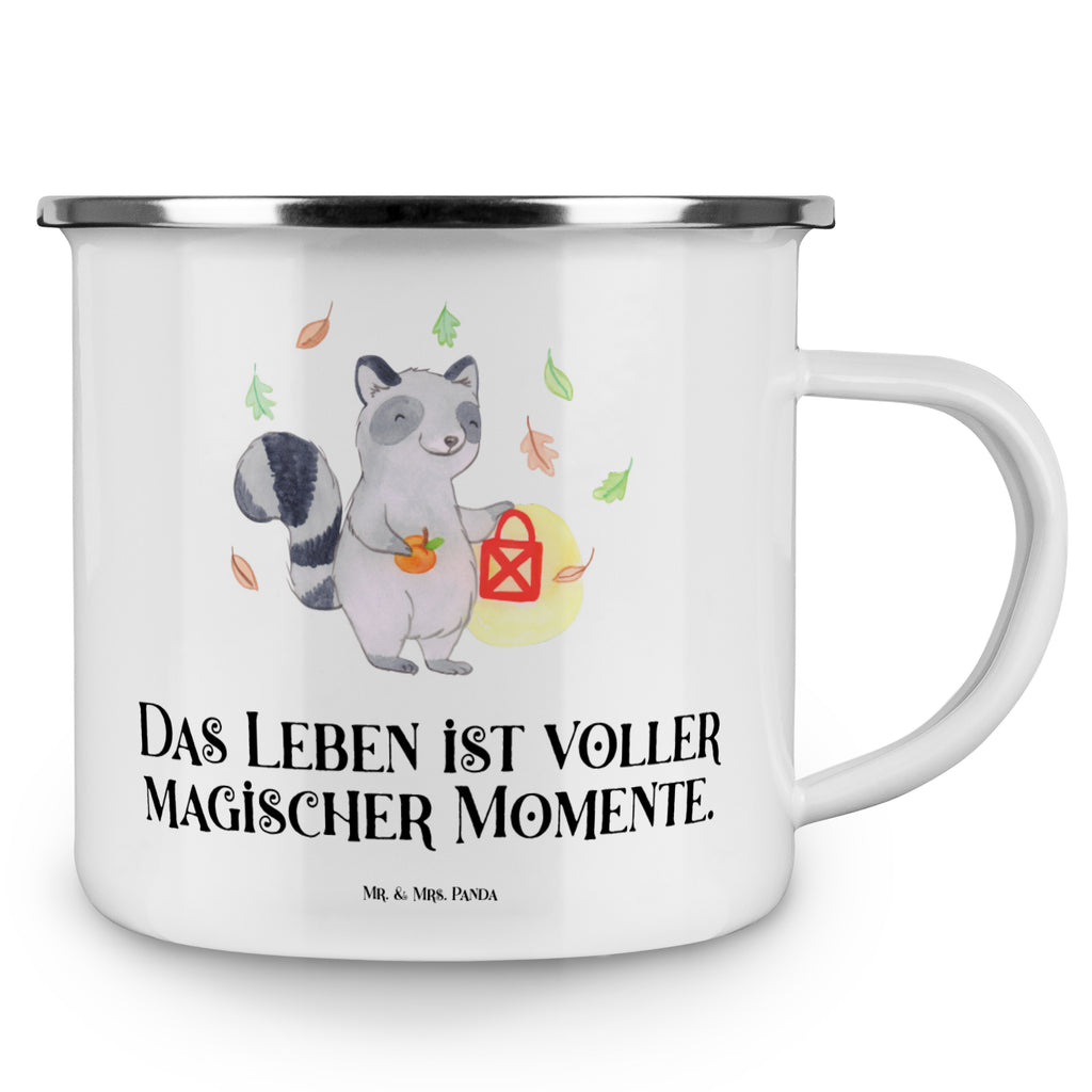 Camping Emaille Tasse Waschbär Laterne Campingtasse, Trinkbecher, Metalltasse, Outdoor Tasse, Emaille Trinkbecher, Blechtasse Outdoor, Emaille Campingbecher, Edelstahl Trinkbecher, Metalltasse für Camping, Kaffee Blechtasse, Camping Tasse Metall, Halloween, Deko, Martinssingen, Dekoration, Geschenke, Schenken, Halloween Deko, Trick or Treat, Süßes sonst gibt's saures, Waschbär, Laterne, Herbst