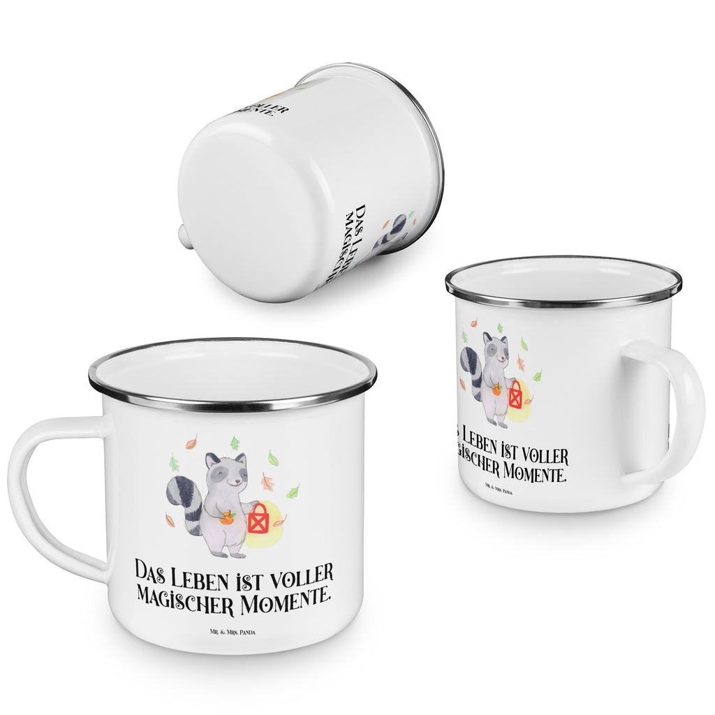 Camping Emaille Tasse Waschbär Laterne Campingtasse, Trinkbecher, Metalltasse, Outdoor Tasse, Emaille Trinkbecher, Blechtasse Outdoor, Emaille Campingbecher, Edelstahl Trinkbecher, Metalltasse für Camping, Kaffee Blechtasse, Camping Tasse Metall, Halloween, Deko, Martinssingen, Dekoration, Geschenke, Schenken, Halloween Deko, Trick or Treat, Süßes sonst gibt's saures, Waschbär, Laterne, Herbst