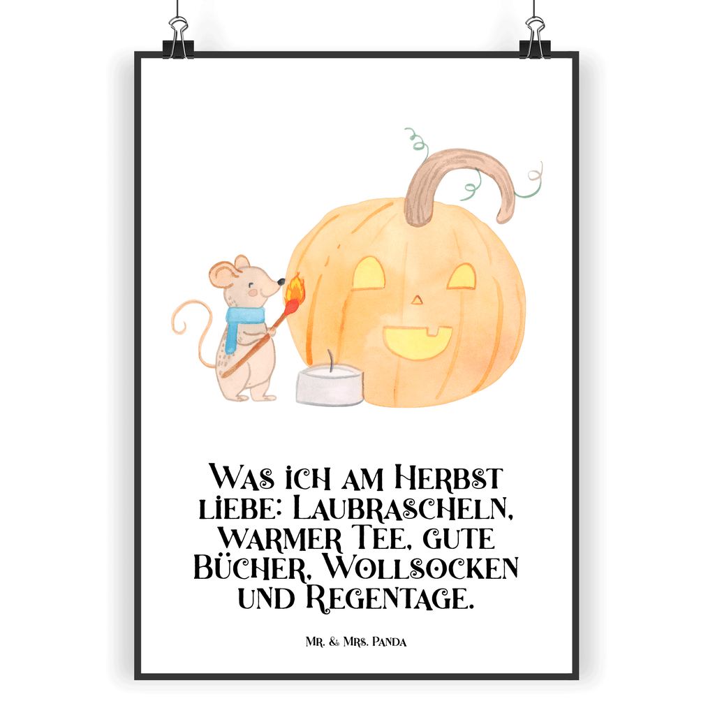 Poster Kürbis Maus Poster, Wandposter, Bild, Wanddeko, Küchenposter, Kinderposter, Wanddeko Bild, Raumdekoration, Wanddekoration, Handgemaltes Poster, Mr. & Mrs. Panda Poster, Designposter, Kunstdruck, Posterdruck, Halloween, Deko, Martinssingen, Dekoration, Geschenke, Schenken, Halloween Deko, Trick or Treat, Süßes sonst gibt's saures, Maus, Kürbis, Kerzen