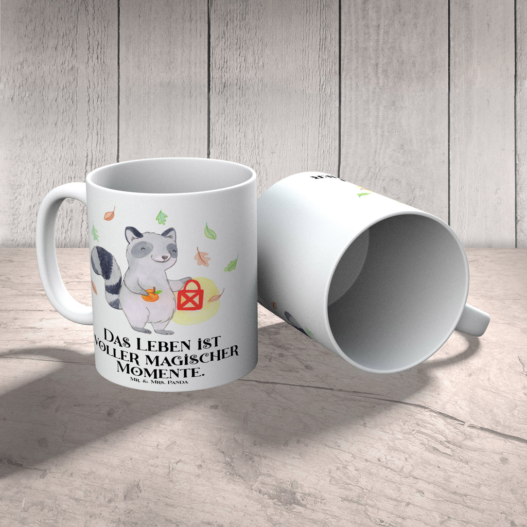 Tasse Waschbär Laterne