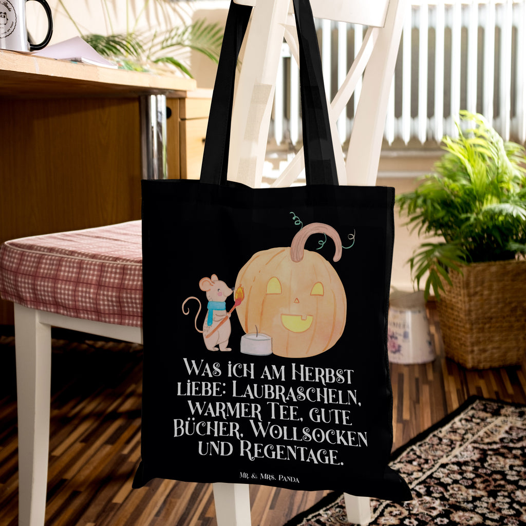 Tragetasche Kürbis Maus Beuteltasche, Beutel, Einkaufstasche, Jutebeutel, Stoffbeutel, Halloween, Deko, Martinssingen, Dekoration, Geschenke, Schenken, Halloween Deko, Trick or Treat, Süßes sonst gibt's saures, Maus, Kürbis, Kerzen