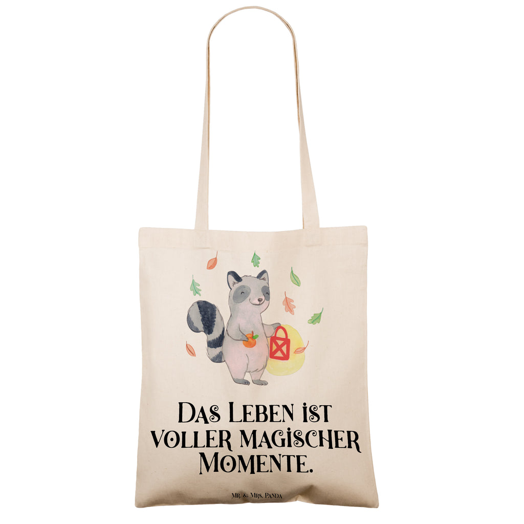 Tragetasche Waschbär Laterne Beuteltasche, Beutel, Einkaufstasche, Jutebeutel, Stoffbeutel, Halloween, Deko, Martinssingen, Dekoration, Geschenke, Schenken, Halloween Deko, Trick or Treat, Süßes sonst gibt's saures, Waschbär, Laterne, Herbst