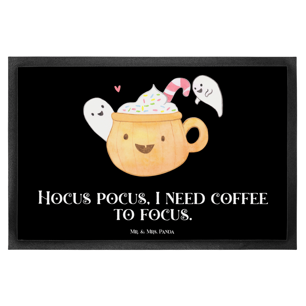 Fußmatte Kaffee Gespenst Türvorleger, Schmutzmatte, Fußabtreter, Matte, Schmutzfänger, Fußabstreifer, Schmutzfangmatte, Türmatte, Motivfußmatte, Haustürmatte, Vorleger, Halloween, Deko, Martinssingen, Dekoration, Geschenke, Schenken, Halloween Deko, Trick or Treat, Süßes sonst gibt's saures, Pumpkin spiced Latte, Kaffee, Gespenst