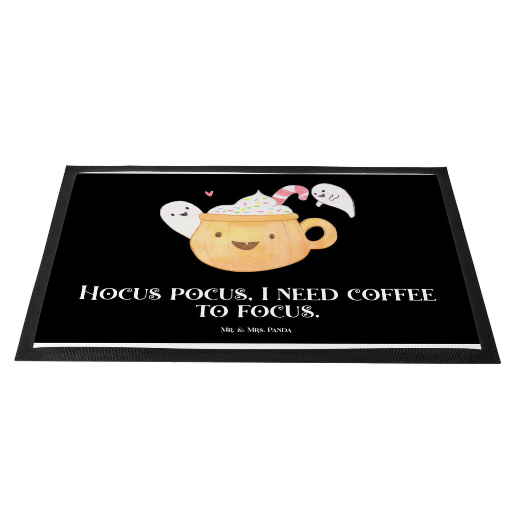 Fußmatte Kaffee Gespenst Türvorleger, Schmutzmatte, Fußabtreter, Matte, Schmutzfänger, Fußabstreifer, Schmutzfangmatte, Türmatte, Motivfußmatte, Haustürmatte, Vorleger, Halloween, Deko, Martinssingen, Dekoration, Geschenke, Schenken, Halloween Deko, Trick or Treat, Süßes sonst gibt's saures, Pumpkin spiced Latte, Kaffee, Gespenst