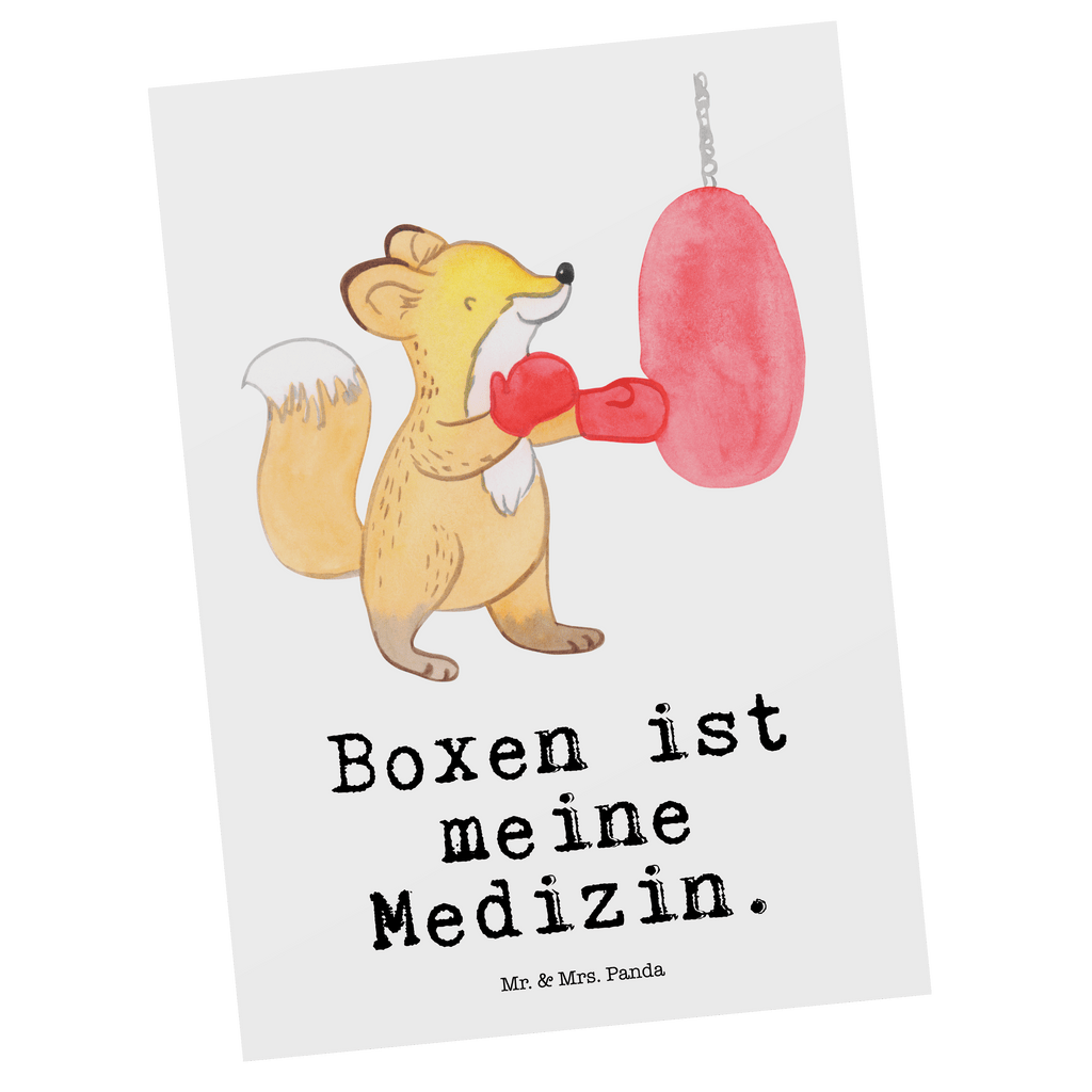 Postkarte Fuchs Boxen Medizin Geschenkkarte, Grußkarte, Karte, Einladung, Ansichtskarte, Geburtstagskarte, Einladungskarte, Dankeskarte, Geschenk, Sport, Sportart, Hobby, Schenken, Danke, Dankeschön, Auszeichnung, Gewinn, Sportler, Boxen, Boxkampf, Boxtraining