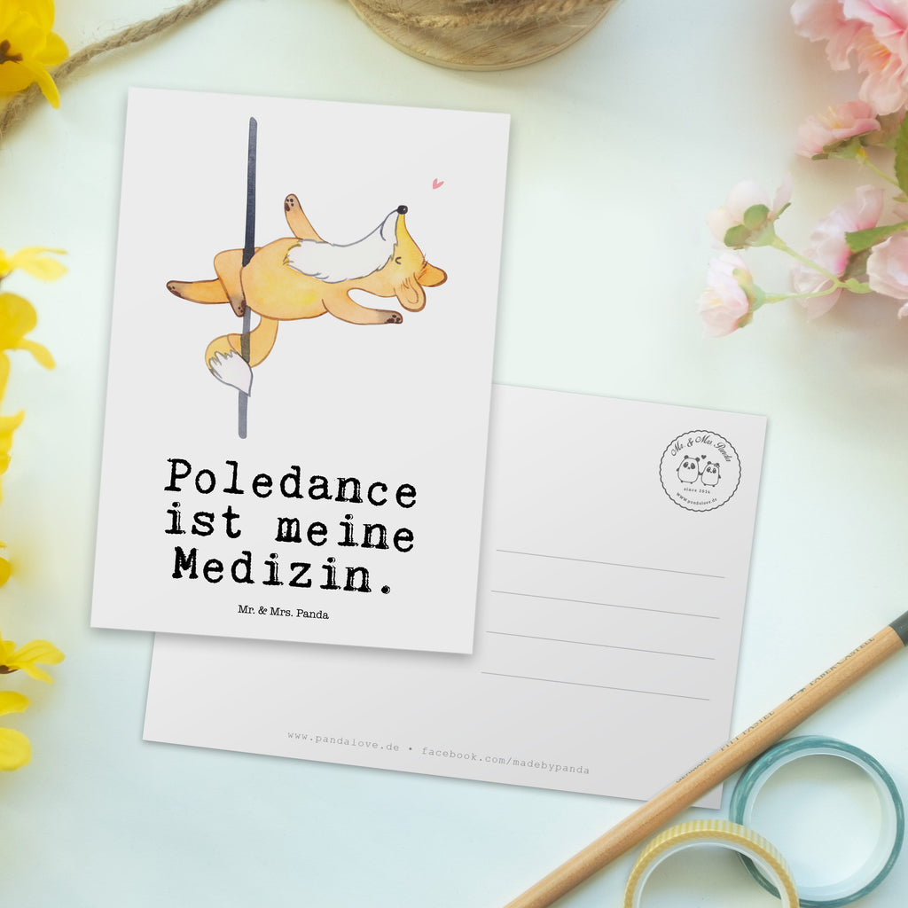 Postkarte Fuchs Poledance Medizin Geschenkkarte, Grußkarte, Karte, Einladung, Ansichtskarte, Geburtstagskarte, Einladungskarte, Dankeskarte, Geschenk, Sport, Sportart, Hobby, Schenken, Danke, Dankeschön, Auszeichnung, Gewinn, Sportler, Pole Dance, Tanzen, Tanz