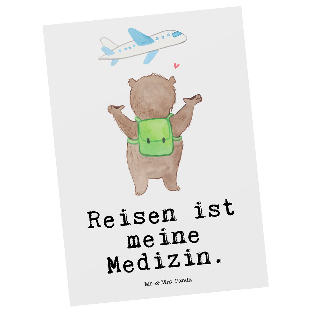 Postkarte Bär Reisen Medizin Geschenkkarte, Grußkarte, Karte, Einladung, Ansichtskarte, Geburtstagskarte, Einladungskarte, Dankeskarte, Geschenk, Sport, Sportart, Hobby, Schenken, Danke, Dankeschön, Auszeichnung, Gewinn, Sportler, Reisen, Weltreise, Urlaub, Urlaube, Auslandsjahr, Austauschjahr, Schüleraustausch, Reisegruppe, Reiseveranstalter, Reisebüro