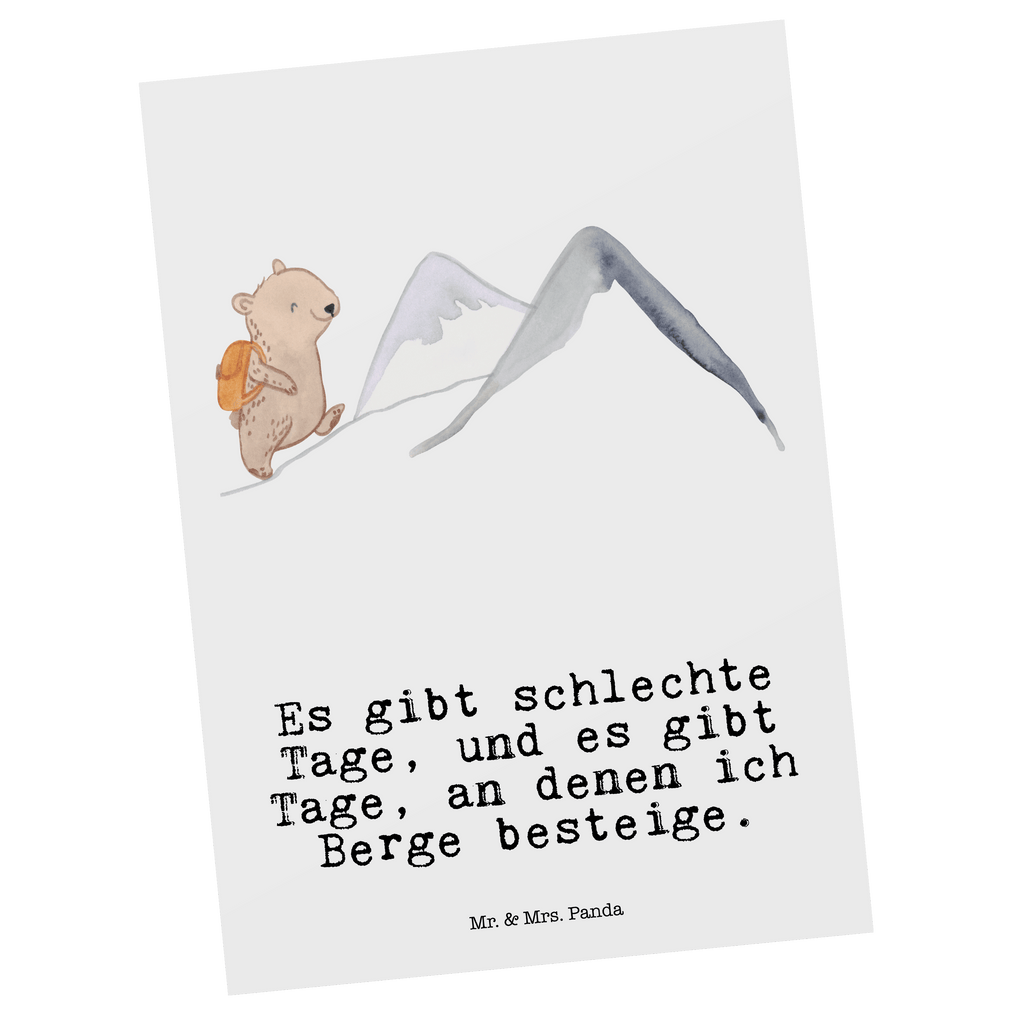 Postkarte Bär Bergsteigen Tage Geschenkkarte, Grußkarte, Karte, Einladung, Ansichtskarte, Geburtstagskarte, Einladungskarte, Dankeskarte, Geschenk, Sport, Sportart, Hobby, Schenken, Danke, Dankeschön, Auszeichnung, Gewinn, Sportler, Bergsteigen, wandern, Bergsport, Trekking, Alpinismus, Alpinwandern