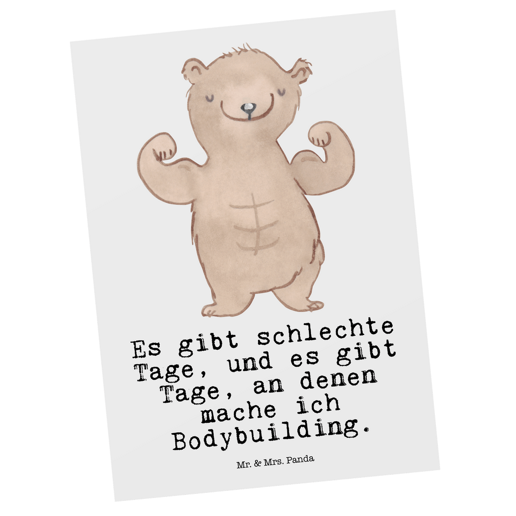 Postkarte Bär Bodybuilding Tage Geschenkkarte, Grußkarte, Karte, Einladung, Ansichtskarte, Geburtstagskarte, Einladungskarte, Dankeskarte, Geschenk, Sport, Sportart, Hobby, Schenken, Danke, Dankeschön, Auszeichnung, Gewinn, Sportler, Bodybuilding, Muskelmasse, Körpergestaltung, Leistungssport
