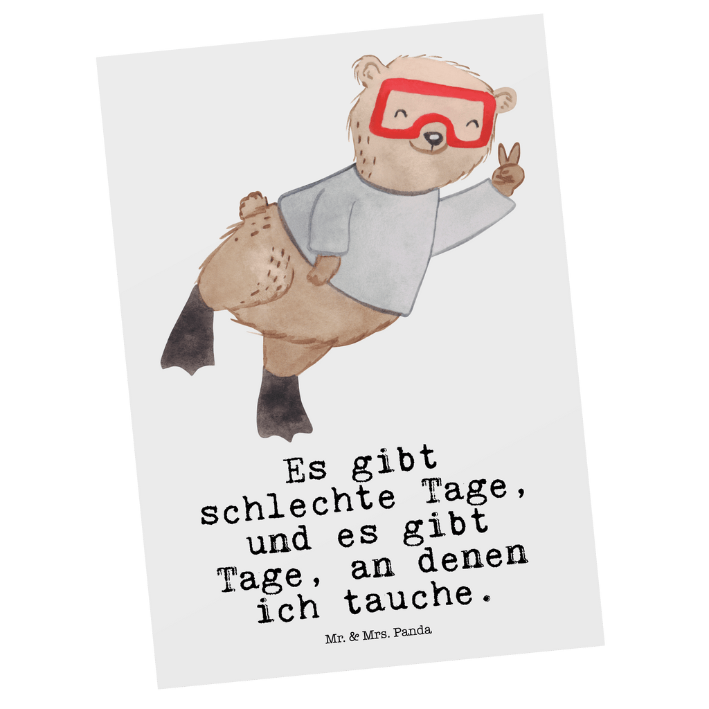 Postkarte Bär Tauchen Tage Geschenkkarte, Grußkarte, Karte, Einladung, Ansichtskarte, Geburtstagskarte, Einladungskarte, Dankeskarte, Geschenk, Sport, Sportart, Hobby, Schenken, Danke, Dankeschön, Auszeichnung, Gewinn, Sportler, Tauchen, schnorcheln, Tauchgang, Tauchschule, Diving, Dive