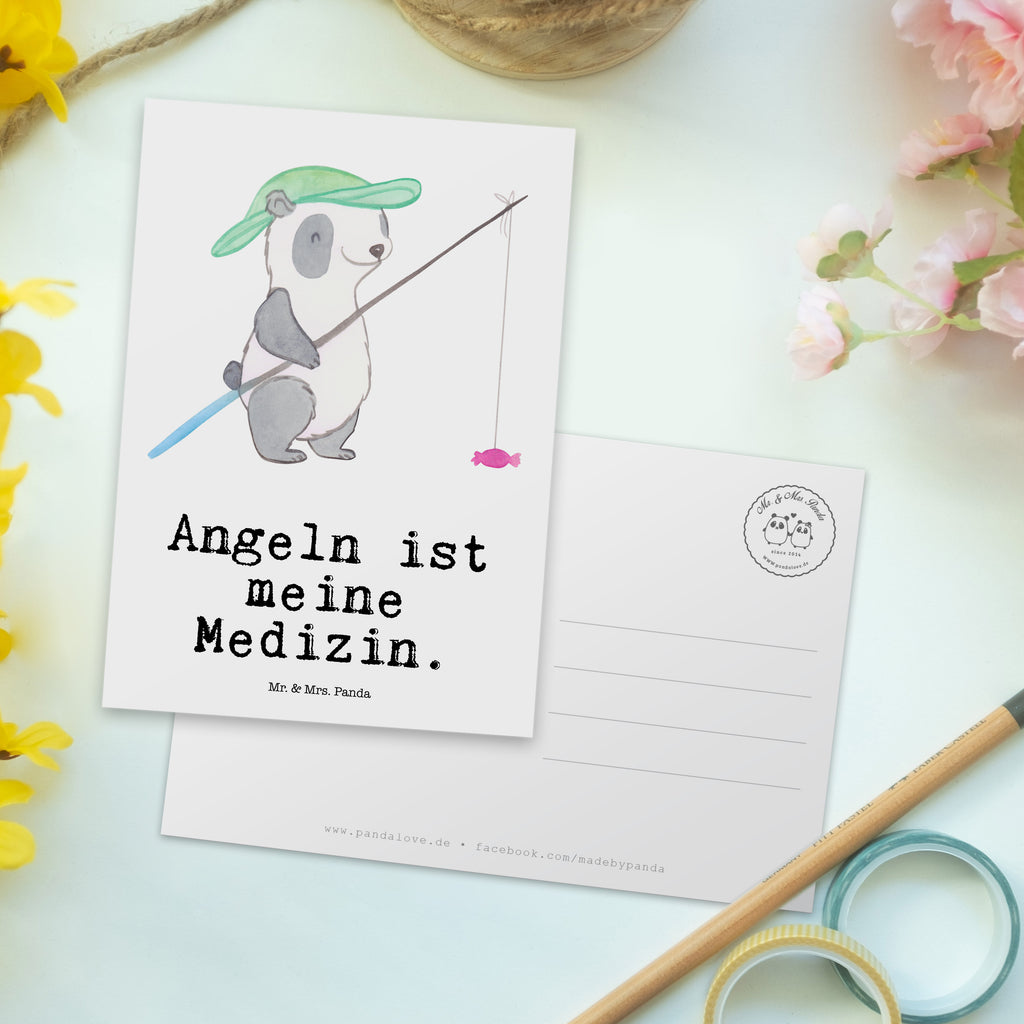 Postkarte Panda Angeln Medizin Geschenkkarte, Grußkarte, Karte, Einladung, Ansichtskarte, Geburtstagskarte, Einladungskarte, Dankeskarte, Geschenk, Sport, Sportart, Hobby, Schenken, Danke, Dankeschön, Auszeichnung, Gewinn, Sportler, angeln, Angelsport, Angelverein, Angler, angeln gehen, Hobbyangler