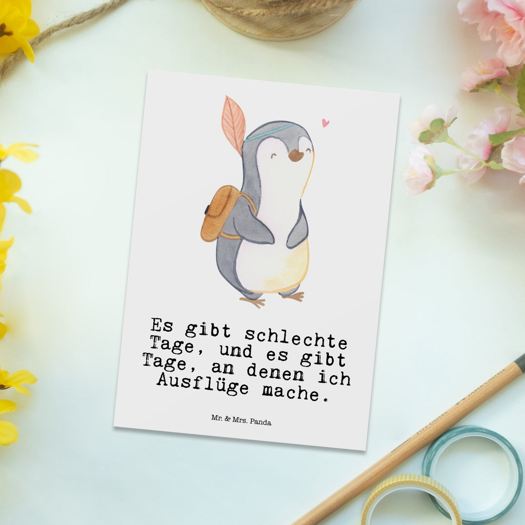 Postkarte Pinguin Ausflug Tage Geschenkkarte, Grußkarte, Karte, Einladung, Ansichtskarte, Geburtstagskarte, Einladungskarte, Dankeskarte, Geschenk, Sport, Sportart, Hobby, Schenken, Danke, Dankeschön, Auszeichnung, Gewinn, Sportler, Ausflüge machen, reisen, Ausflug, Ausflugsziele