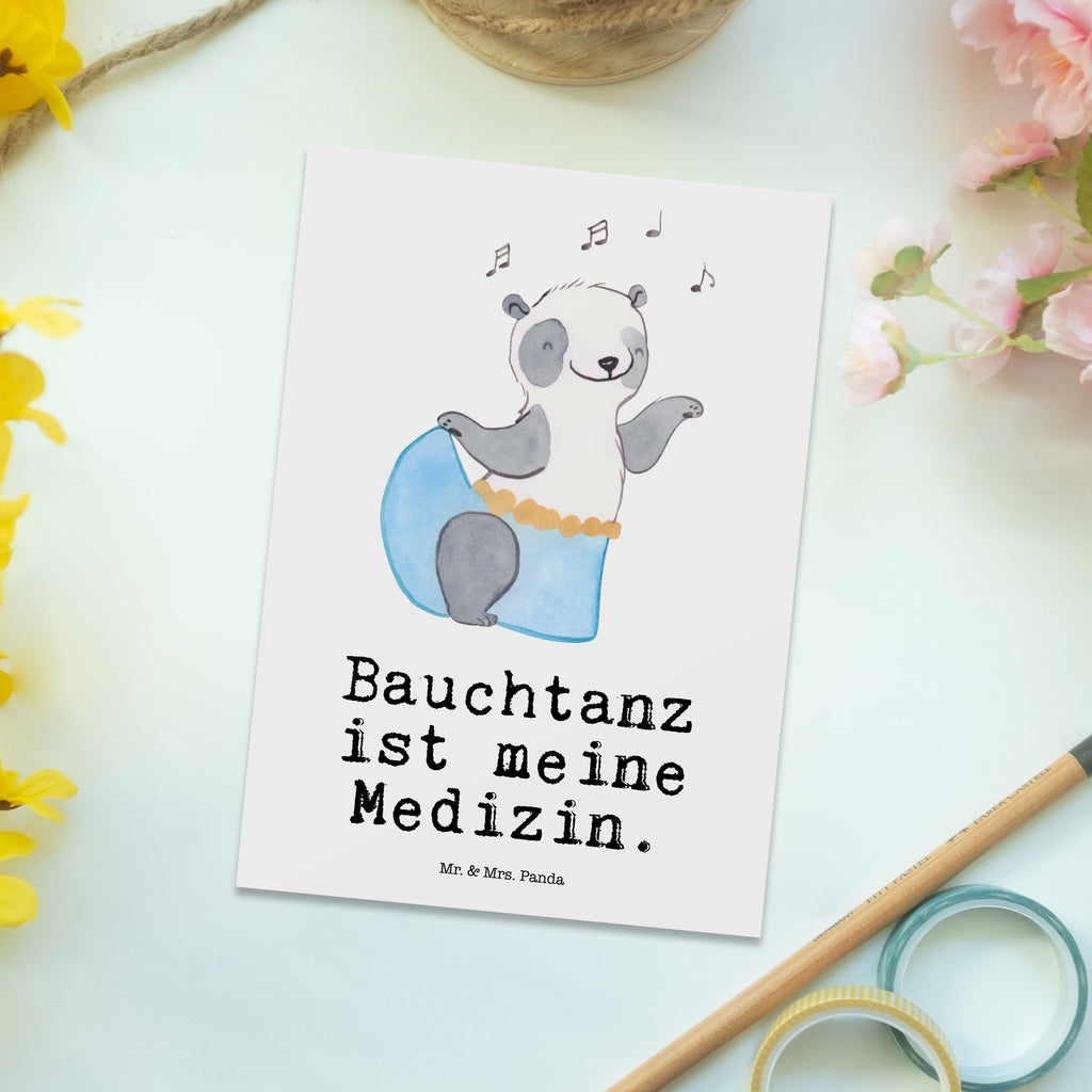 Postkarte Panda Bauchtanz Medizin Geschenkkarte, Grußkarte, Karte, Einladung, Ansichtskarte, Geburtstagskarte, Einladungskarte, Dankeskarte, Geschenk, Sport, Sportart, Hobby, Schenken, Danke, Dankeschön, Auszeichnung, Gewinn, Sportler, Bauchtanz, orientalischer Tanz, Tanzen