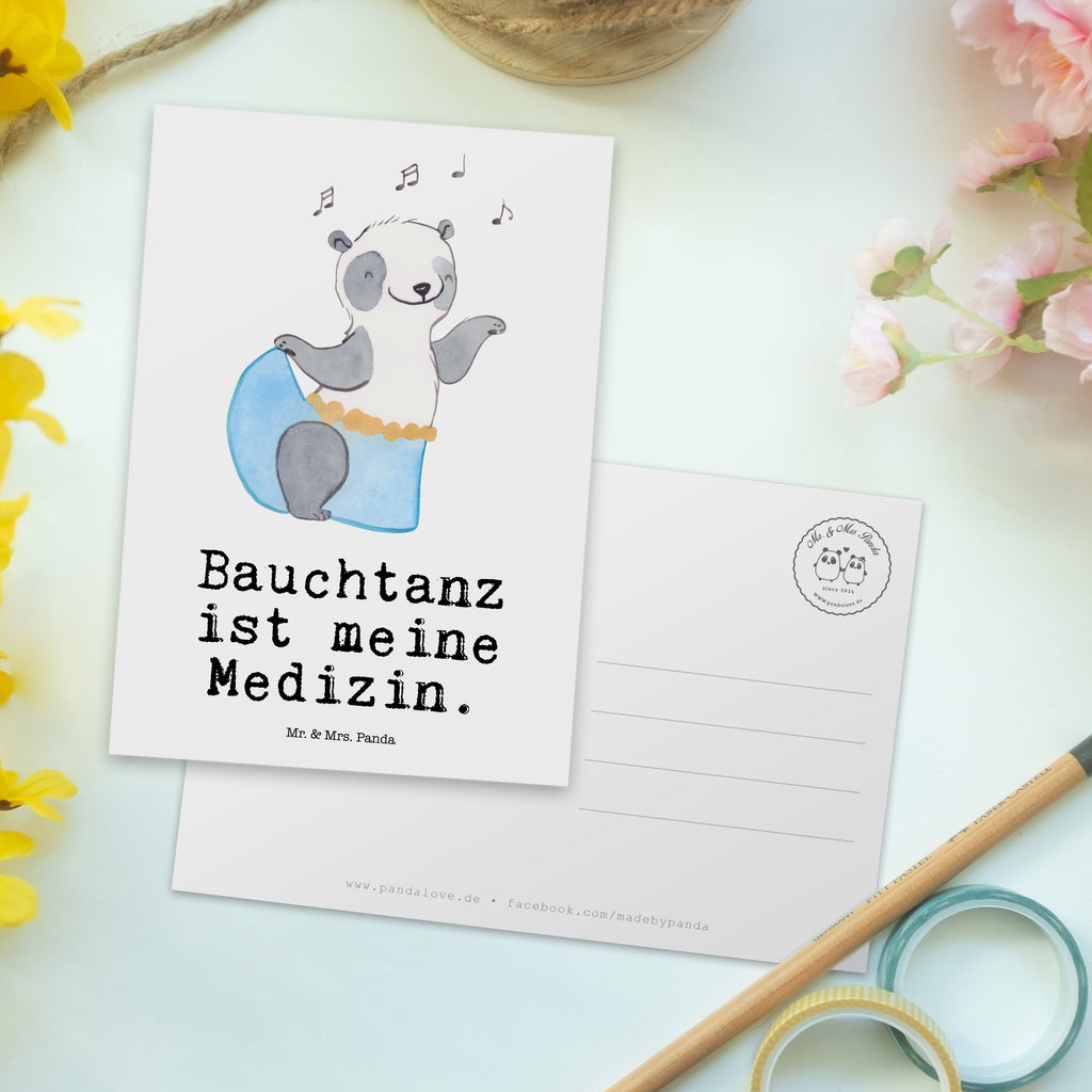 Postkarte Panda Bauchtanz Medizin Geschenkkarte, Grußkarte, Karte, Einladung, Ansichtskarte, Geburtstagskarte, Einladungskarte, Dankeskarte, Geschenk, Sport, Sportart, Hobby, Schenken, Danke, Dankeschön, Auszeichnung, Gewinn, Sportler, Bauchtanz, orientalischer Tanz, Tanzen