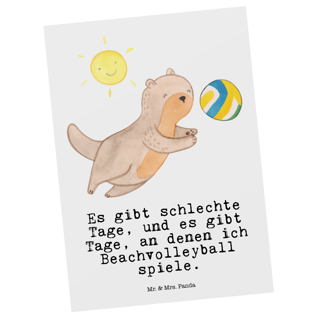Postkarte Otter Beachvolleyball Tage Geschenkkarte, Grußkarte, Karte, Einladung, Ansichtskarte, Geburtstagskarte, Einladungskarte, Dankeskarte, Geschenk, Sport, Sportart, Hobby, Schenken, Danke, Dankeschön, Auszeichnung, Gewinn, Sportler, Beachvolleyball, Volleyball, Ballsport, Volleyballturnier